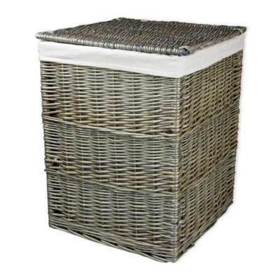 China Jialan factory direct sale stocked wicker woven laundry basket for sale