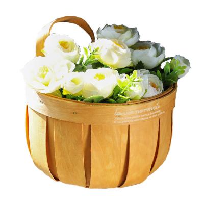 China Jialan Woven Stocked Woven Scrap Vine Flower Pot With Handle for sale