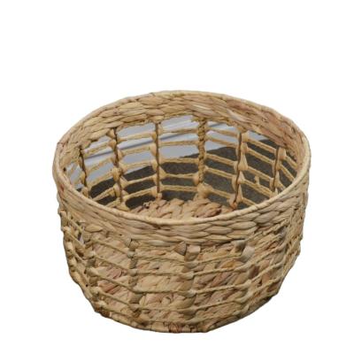 China Stored Jialan Grass Weaving Pastoral Bamboo Snack Box Basket Weaving Box Sundries for sale