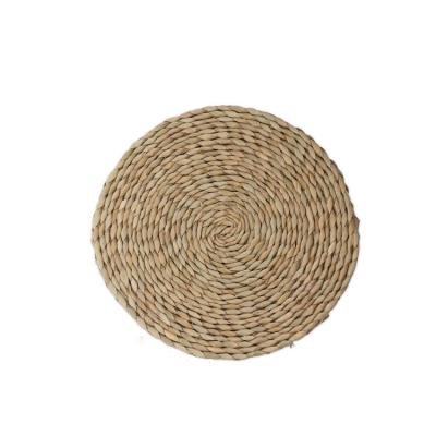 China Jialan Weave Water Hyacinth Place Mat Wholesale Handmade Round Place Mat Stocked for sale