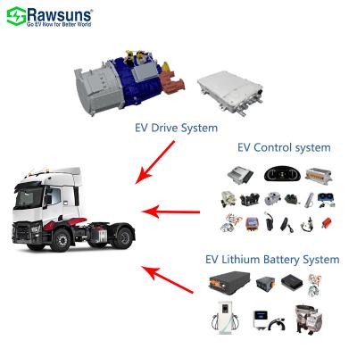 China NEW 16780Nm 360kw Waterproof Rawsuns Electric Motor EV Car Conversion Kit Gearbox For Battery Tractor 31-49 Ton Truck for sale