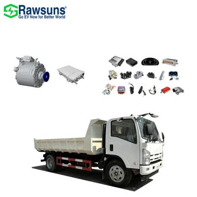 China NEW IP67 Rawsuns electric car motor 130kW 1000Nm ev driving conversion kit BMS for battery 4.5-8 ton truck for sale