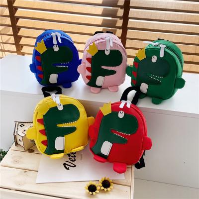 China 100% 2021 Cute Backpack Boys And Girls New Fashion Personality Dinosaur Schoolbag Kids Eco-friendly Children Bags for sale