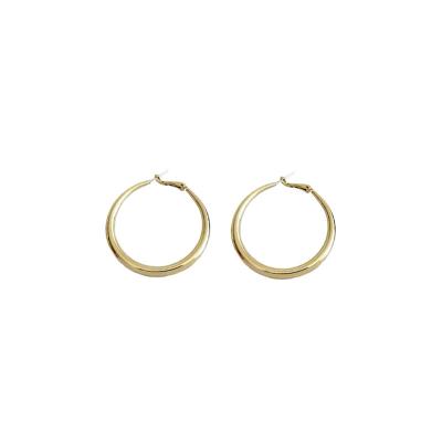 China Trendy big round gold jewelry fashion circle earring women chunky silver 925 big pin earrings 2022 for sale