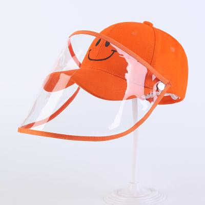 China JOINT Smile Children's Spray Anti Fisherman's Hats Detachable Sun Visor Built-in With Dust And Sun Shading Kids Hats for sale