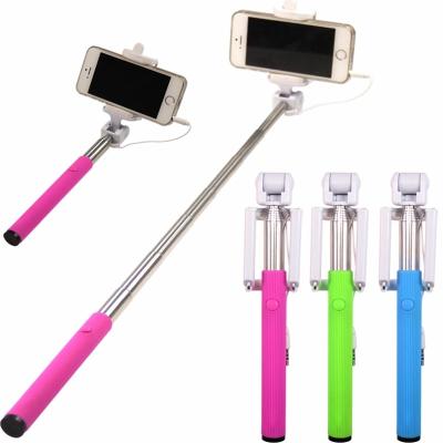 China Portable Foldable Mobile Phone Mini Wired Monopod Selfie Stick Portable Flexible Promotion Gifts for sale