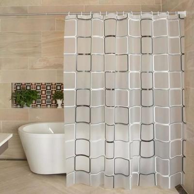 China Sustainable Modern Translucent Shower Curtain Home Used Waterproof Rust PEVA Curtain For Bathroom for sale