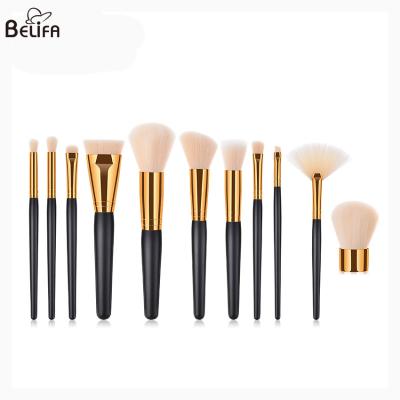 China Belifa NEW 11 piece professional makeup brush set natural taklon Synthetic Hair makeup brush set à venda