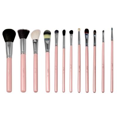 China 12 piece beautiful pink function makeup brush set super Soft Synthetic Hair professional china suppliers for sale