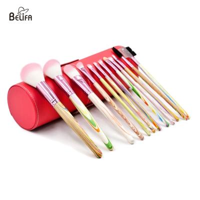 China Belifa new arrival beauty product vegan 12pcs synthetic hair profession makeup brush set with case Te koop