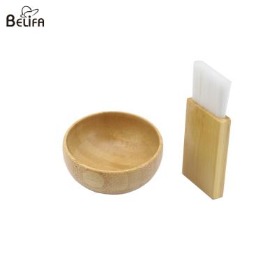 China Reusable eco friendly organic bamboo diy face facial mini beauty skincare spa mask mixing bowl set with brush for sale