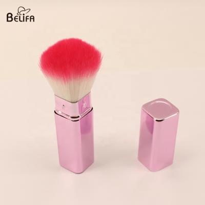 China Belifa private label customized color square retractable make up kabuki powder brush for sale