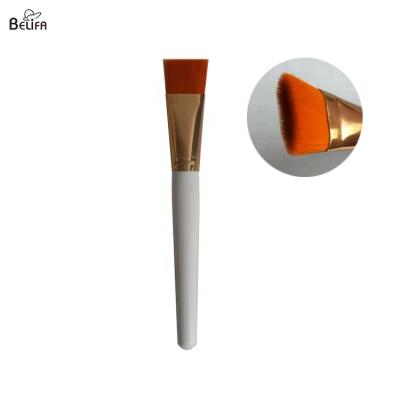 China Single wooden handle flat clay skincare face facial mask makeup brush window groove keyboard computer dust nail cleaning brush for sale