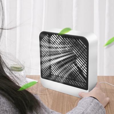 China Quite 3 Speed ​​Usb Portable Desk Baby Room Fan Untrl Fashion Square Slim Design for sale