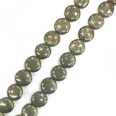 China Diy Jewelry Accessories Wholesale pure natural pyrite double biscuit loose beads DIY necklace jewelry for sale