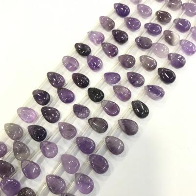 China Elegance Amethyst teardrop loose beads manufacturers supply wholesale amethyst horizontal hole teardrop 12x8mm pendant loose beads diy wi for sale