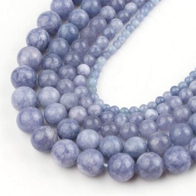 China DIY Jewelry Hand Making Wholesale 2-18mm Angelite Natural Amazonite crystal  loose beads for jewelry making for sale