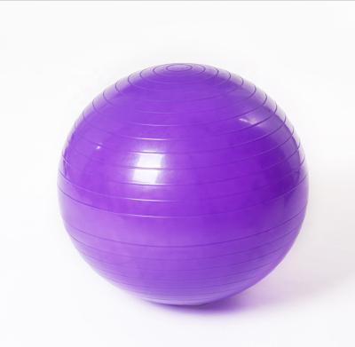 China Logo PVC Yoga Exercise Ball 55cm 65cm 75cm Custom Explosion Proof Fitness Gym Anti-Shatter No Slip Pilates Yoga Ball for sale