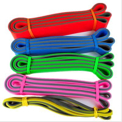 China Durable Colorful Rubber Yoga Resistance Stretch Bands Pull Up Bands Exercise Bands for sale