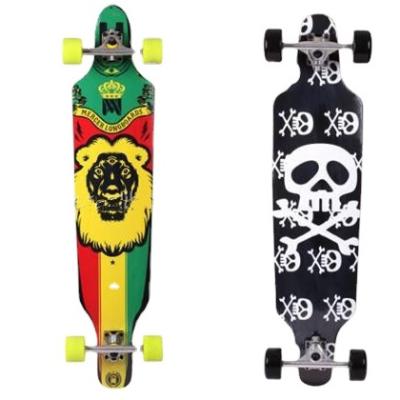 China Kid Customized Long Skate Board Professional 7 Inch Aluminum Truck Skateboard Deck for sale