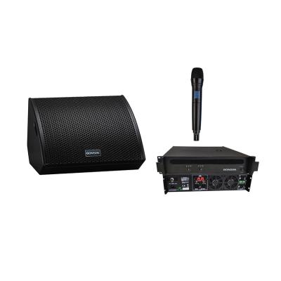 China 15 Inch Speakers Conference Sound System Set Stage PA System For Conference With Professional Sound System Power Amplifier PA 15inch for sale