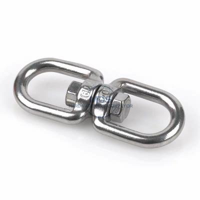 China Heavy Industry Stainless Steel Rigging Double Ring Swivel for sale