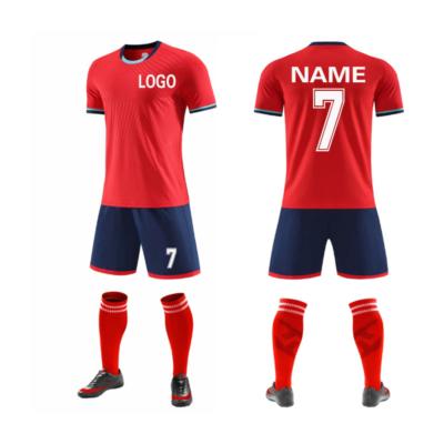 China Shirts & Full Logo Men Soccer Uniforms For Custom Made Sports Wear Low Price Professional Made Mens Soccer Jersey for sale