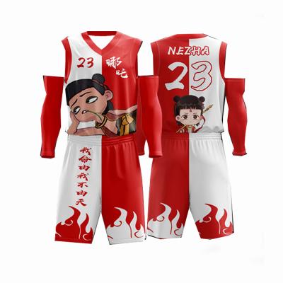 China High Quality Breathable Custom Digital Printing Shorts Tank Top Sports Basketball Suit Basketball Vests for sale