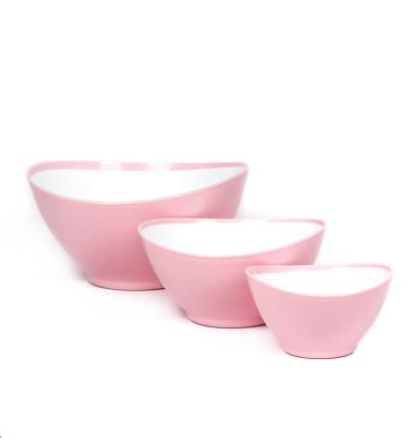 China Disposable Salad Bowl Set of 3 - Microwave, Dishwasher and Freezer Safe - Unbreakable, Lightweight Plastic Serving Bowls - Use for Ramen, No for sale