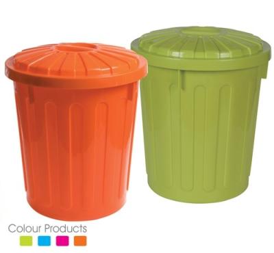 China Sustainable Plastic Trash Can Round Shaped Plastic Trash Can Garbage Bin With Flexible Lid for sale