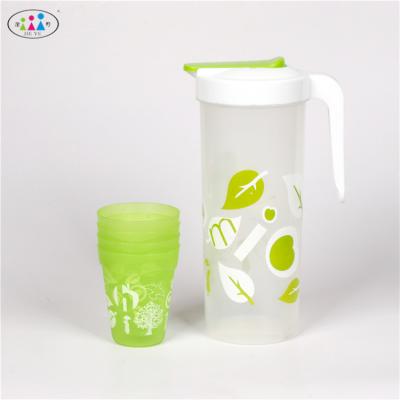 China Top Quality Sustainable Cups Set Storage Plastic Jug Cheap Tea Cup Sets for sale