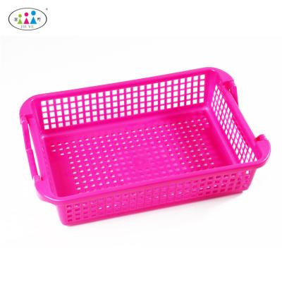 China PP Design Beautiful Vegetable Fruit Rectangular Plastic Basket for sale