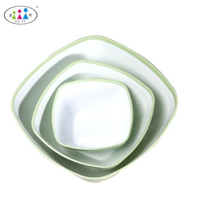 China Good price sustainable fruit double sided double-color plastic salad bowl wholesale for sale