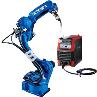 China Industrial Automatic Factory wholesale price Automatic welding YASKAWA, KUKA, FANUC robot arm for welding with megmeet Artse welder, robot positioner for sale