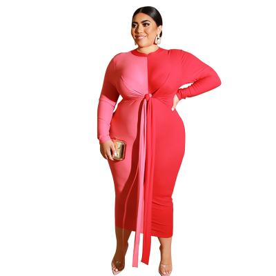 China RTS Sustainable Long Sleeve Plus Size No Moq Women Summer Big Size Maxi Dress for sale