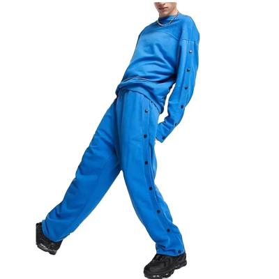 China Dark Blue Breathable Reasonable Price Plus Size Straight Leg Sweatpants Tracksuit Sweatshirt Hoodies Set for sale