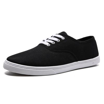 China Unique Black Anti-Slippery Canvas Shoes Women Ladies Lace Up Lightweight Comfortable Tennis Pumps for sale