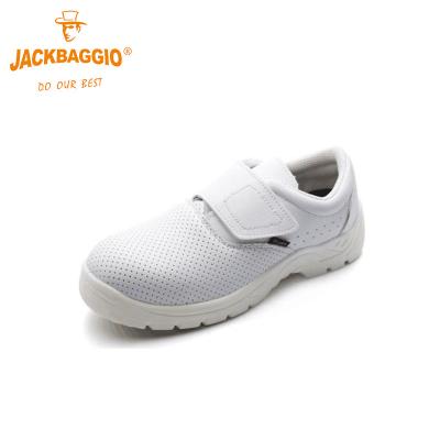 China 2022 Hot Selling Steel Toe ESD White Micro Fiber Soft Comfortable No Lace Women Clean Room Safety Shoes Kitchen for sale