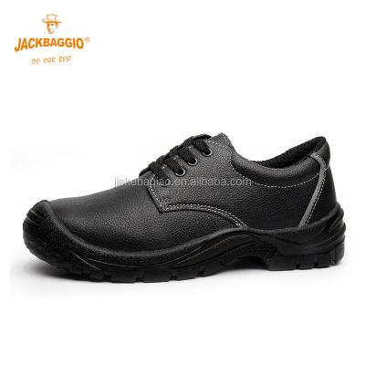 China Brand Steel Black China Jackbaggio Unique Toe Cap Anti-Skid PU Occupational Safety Shoes For Engineers for sale