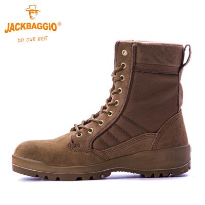 China 2019 famous brand steel tan color steel toe toe safety combat military desert boots for sale