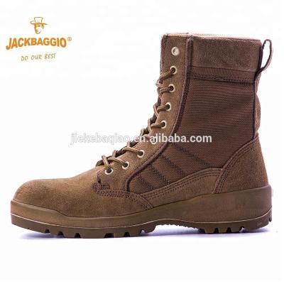 China Desert Boots Lace Up Soldier Jackbaggio Brand High Quality Tan Color Military Combat Desert Boots for sale