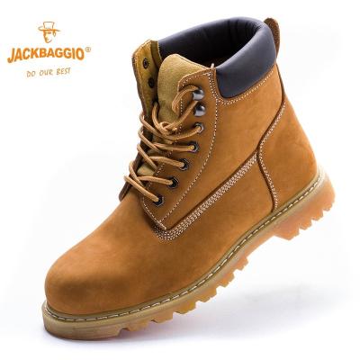 China 2020 New Design Anti-odor Working Boots, 6 Inch Tan Boots, Nubuck Safety Leather Boots for sale