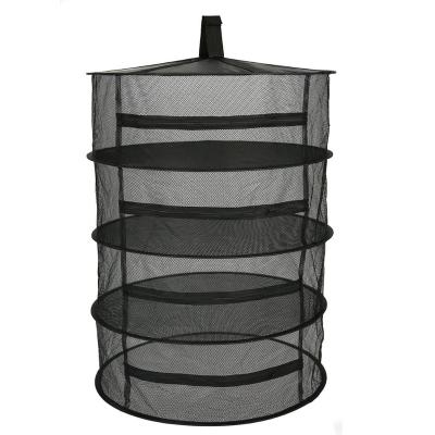 China 2ft Easily Assembled 4 Layer Herb Drying Rack Black Hanging Mesh for sale