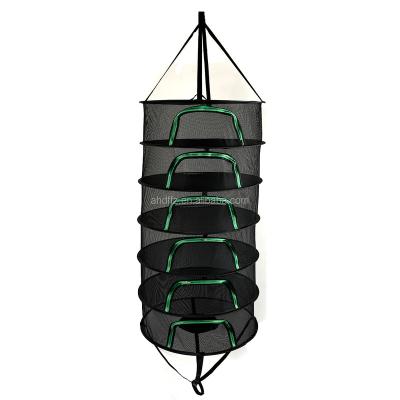 China Easily Assembled 6 Layer Herb Drying Rack Mesh Hanging Dry Net for Hydroponic Herb Vegetable Curing for sale