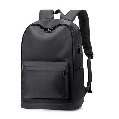 China Wholesale Waterproof Black Multilayer Space Backpack Fashion External USB Port Charging Backpack for sale