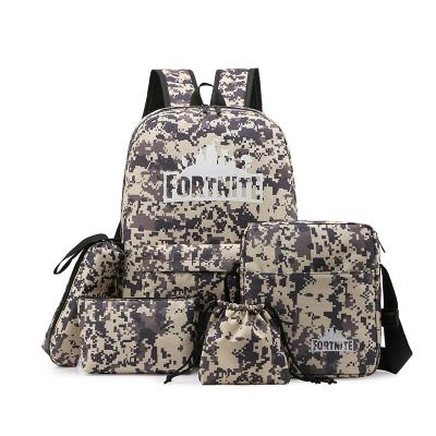 China 5 Pcs Set School Travel Business Bag Set Anti Theft Luxury Backpack Men Waterproof Durable Laptop Bags for sale