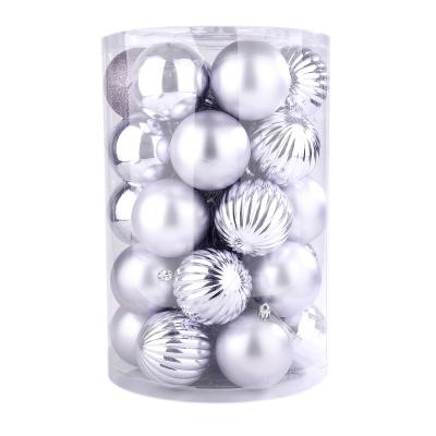 China Christmas Tree Decoration 4CM Hanging Christmas Ornament Balls 34PK For Christmas Tree Hanging Decoration for sale