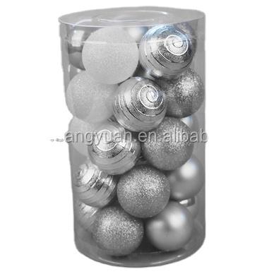 China Shiny Transparent Christmas Ornament Christmas Plastic Ball Hanging Plastic Ball for sale