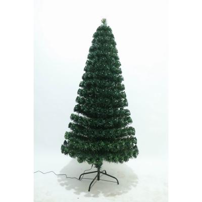 China Factory Wholesale 180cm PVC LED Lighted Fiber Christmas Tree With Decoration for sale