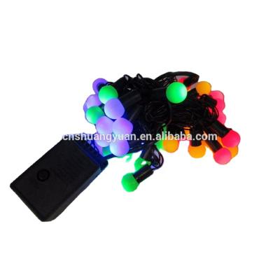 China Hot Selling Black Christmas Decortaion RGB LED Wire Around Ball Christmas Lights String for sale